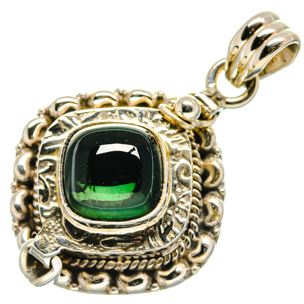 Green Tourmaline Pendants handcrafted by Anasilvercos - PD20790