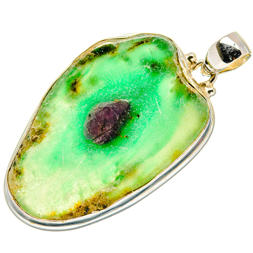 Ruby Fuchsite Pendants handcrafted by Anasilvercos - PD20805