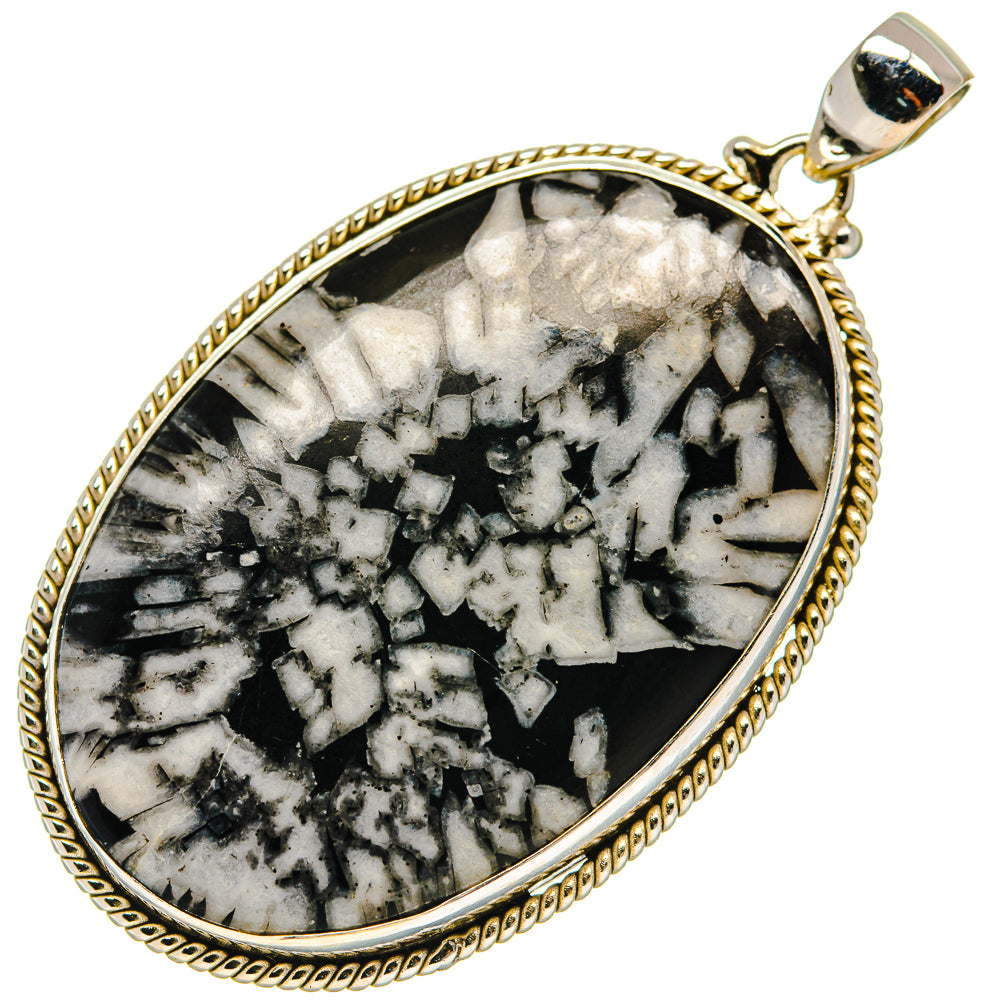 Chrysanthemum Stone Pendants handcrafted by Anasilvercos - PD20824