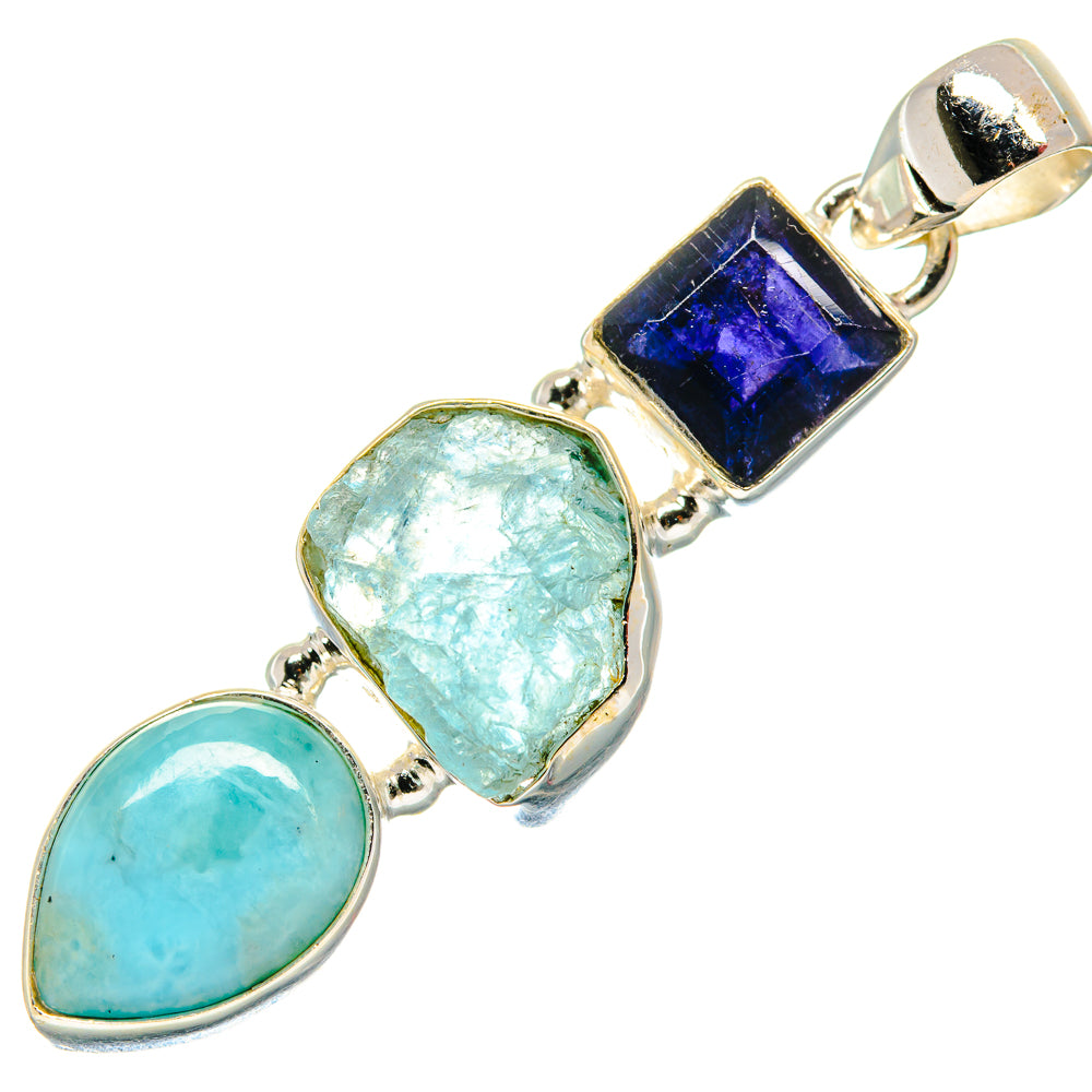 Aquamarine Pendants handcrafted by Anasilvercos - PD20835