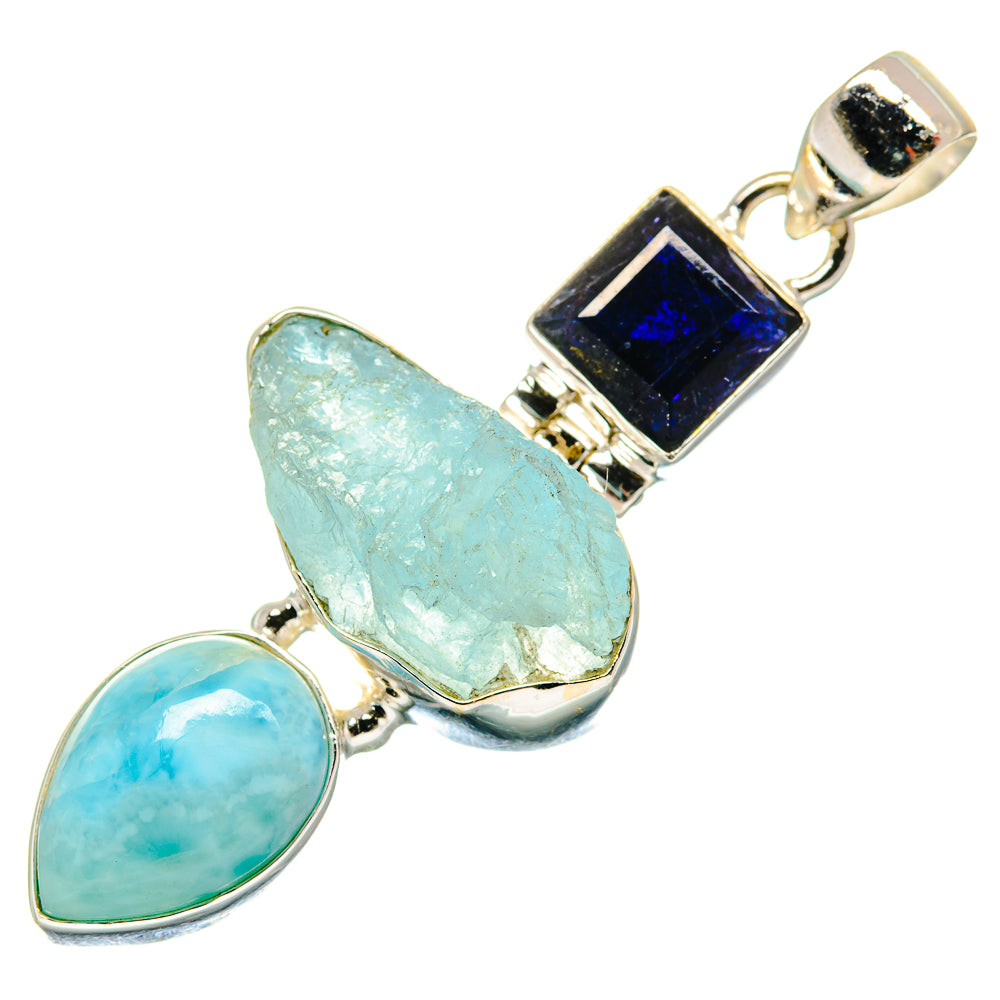 Aquamarine Pendants handcrafted by Anasilvercos - PD20837