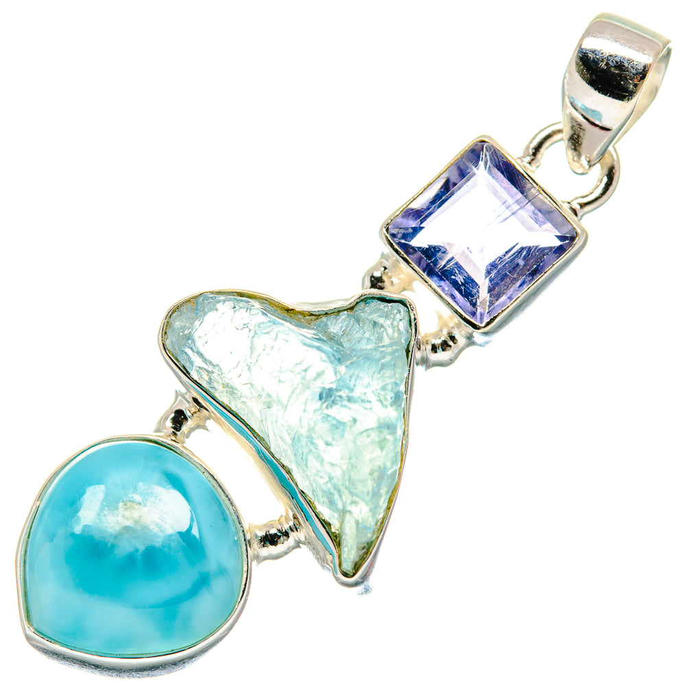 Aquamarine Pendants handcrafted by Anasilvercos - PD20838