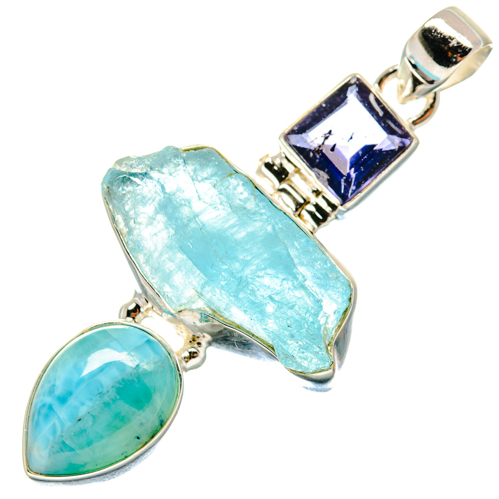 Aquamarine Pendants handcrafted by Anasilvercos - PD20842