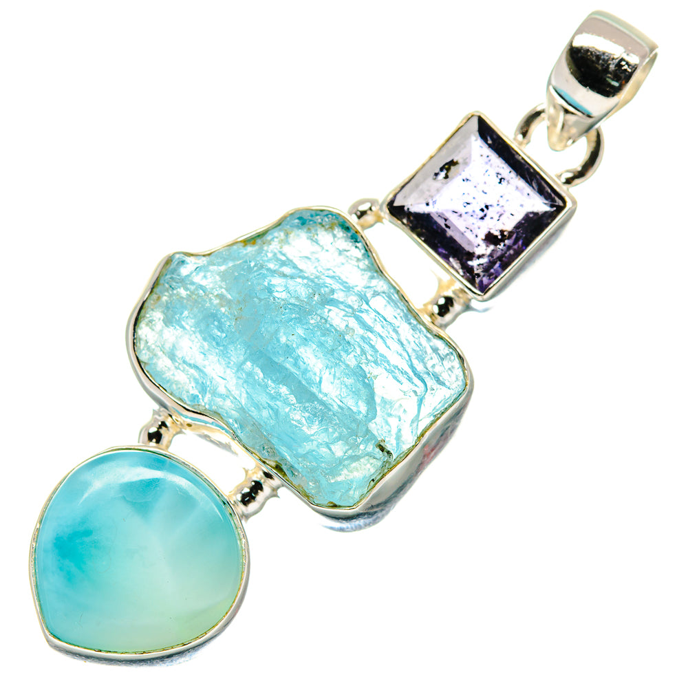 Aquamarine Pendants handcrafted by Anasilvercos - PD20843