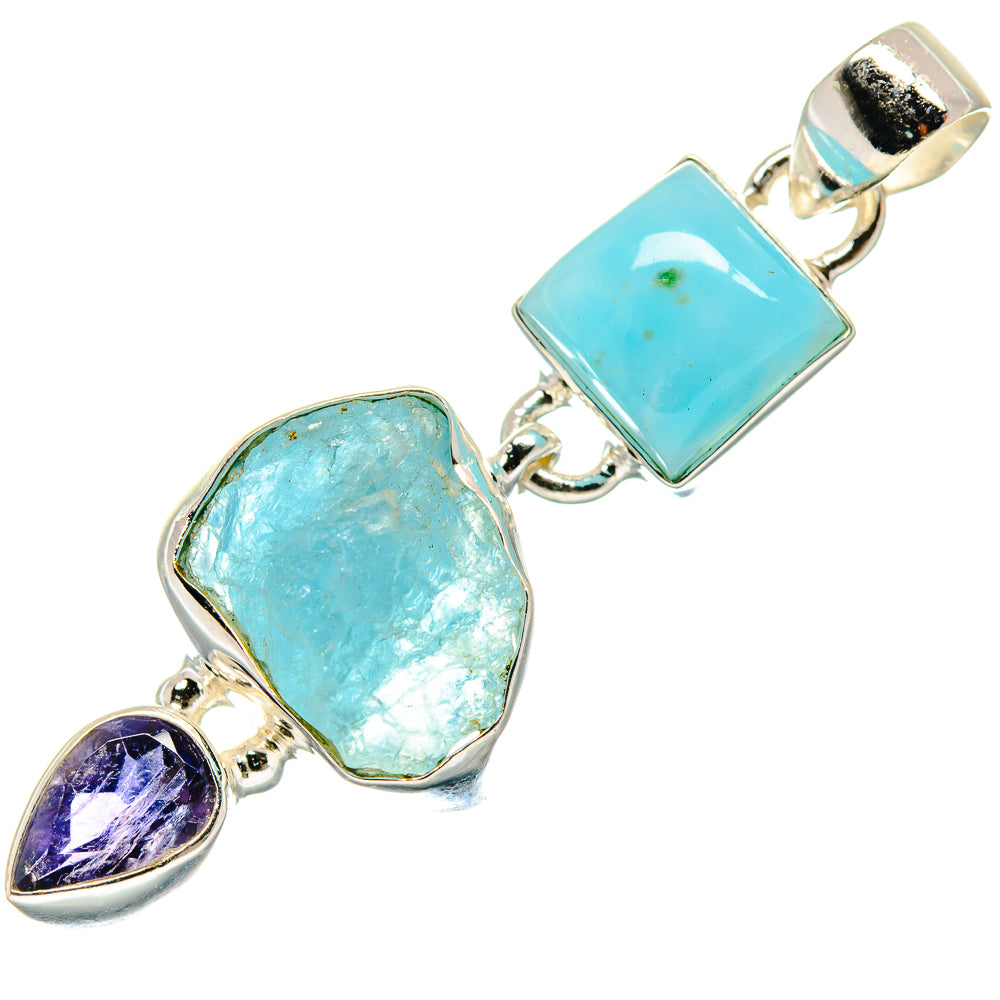 Aquamarine Pendants handcrafted by Anasilvercos - PD20854