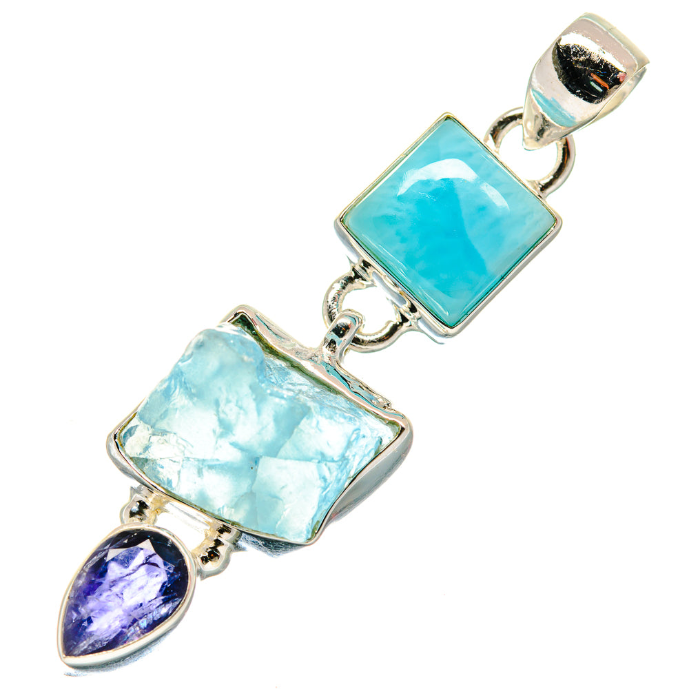 Aquamarine Pendants handcrafted by Anasilvercos - PD20855