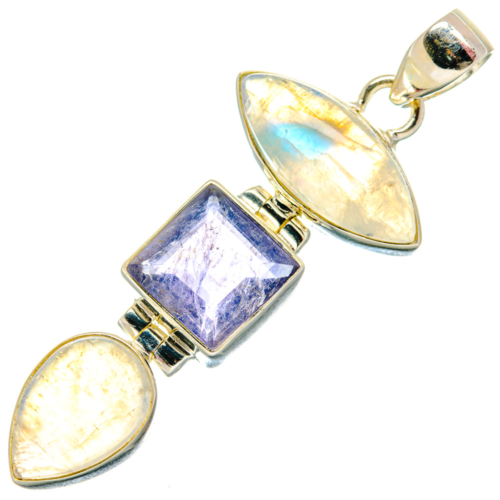 Rainbow Moonstone Pendants handcrafted by Anasilvercos - PD20857