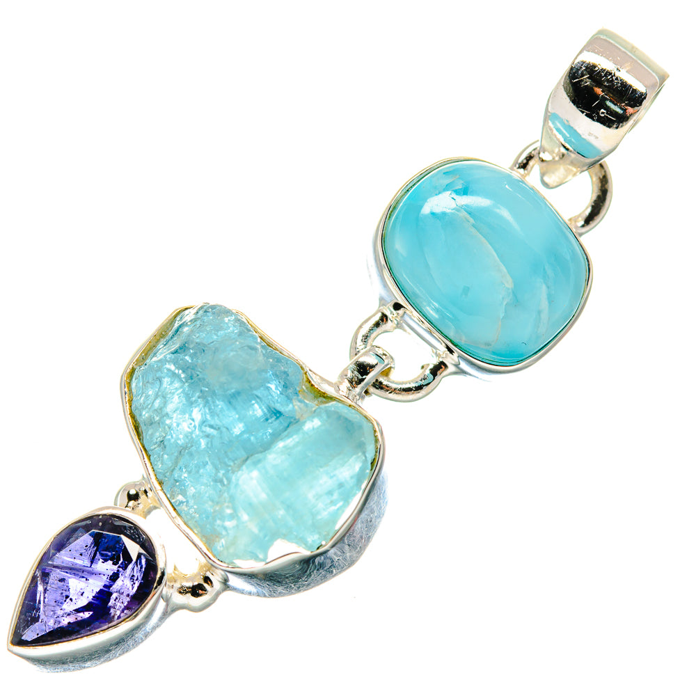 Aquamarine Pendants handcrafted by Anasilvercos - PD20861