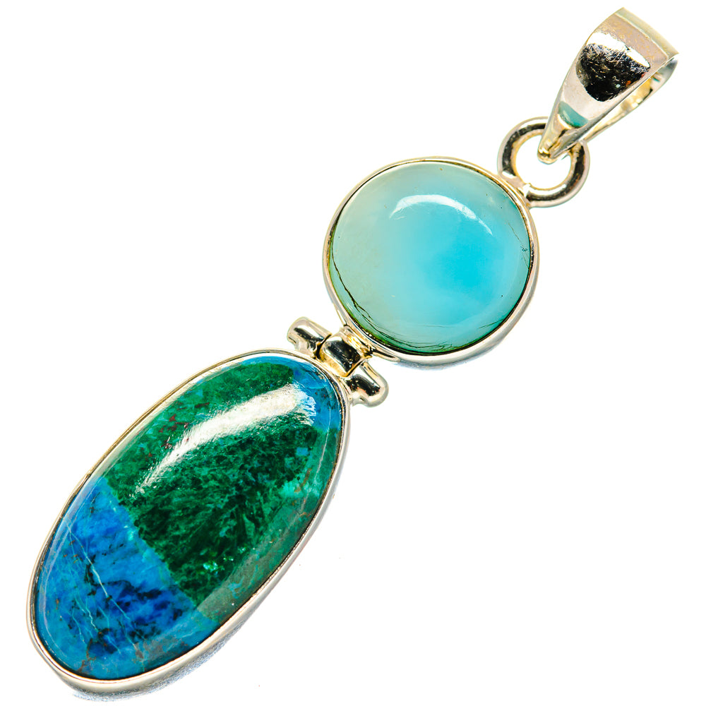 Chrysocolla Pendants handcrafted by Anasilvercos - PD20863