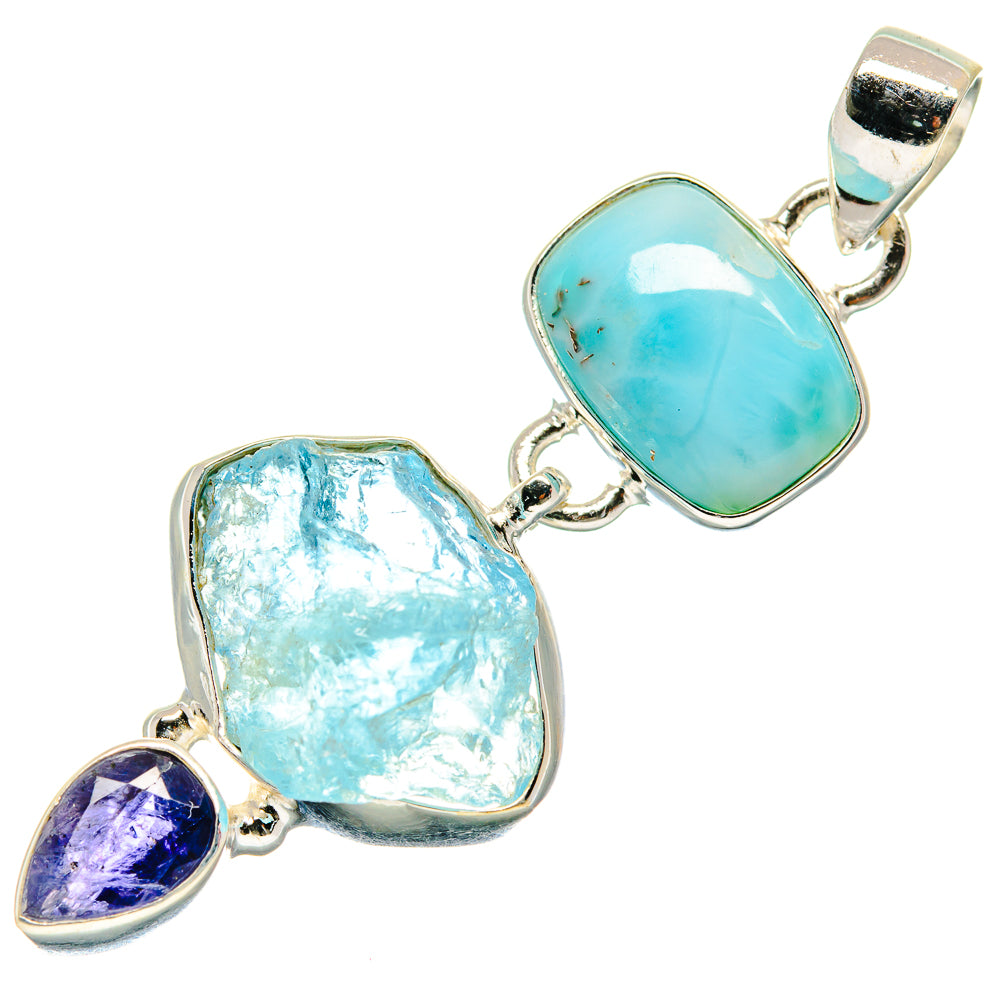 Aquamarine Pendants handcrafted by Anasilvercos - PD20864