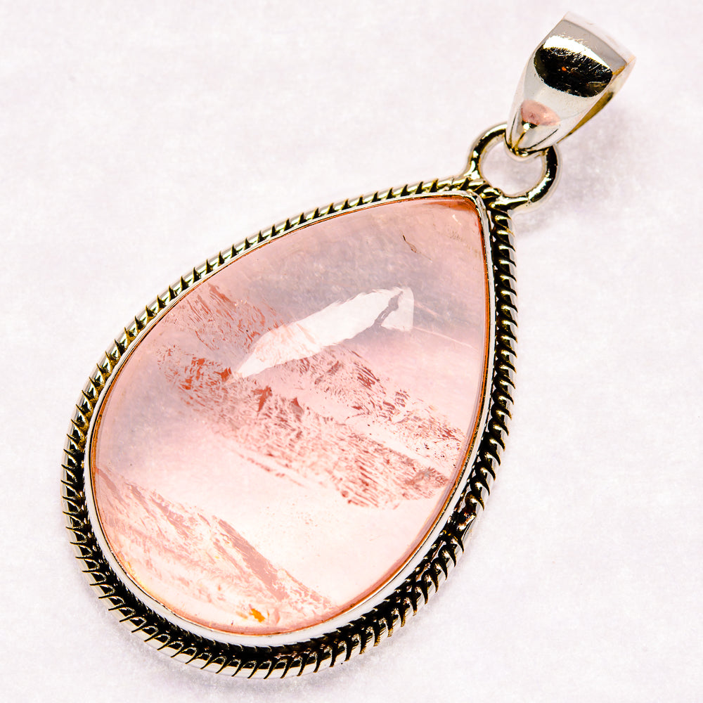 Rose Quartz Pendants handcrafted by Anasilvercos - PD20894