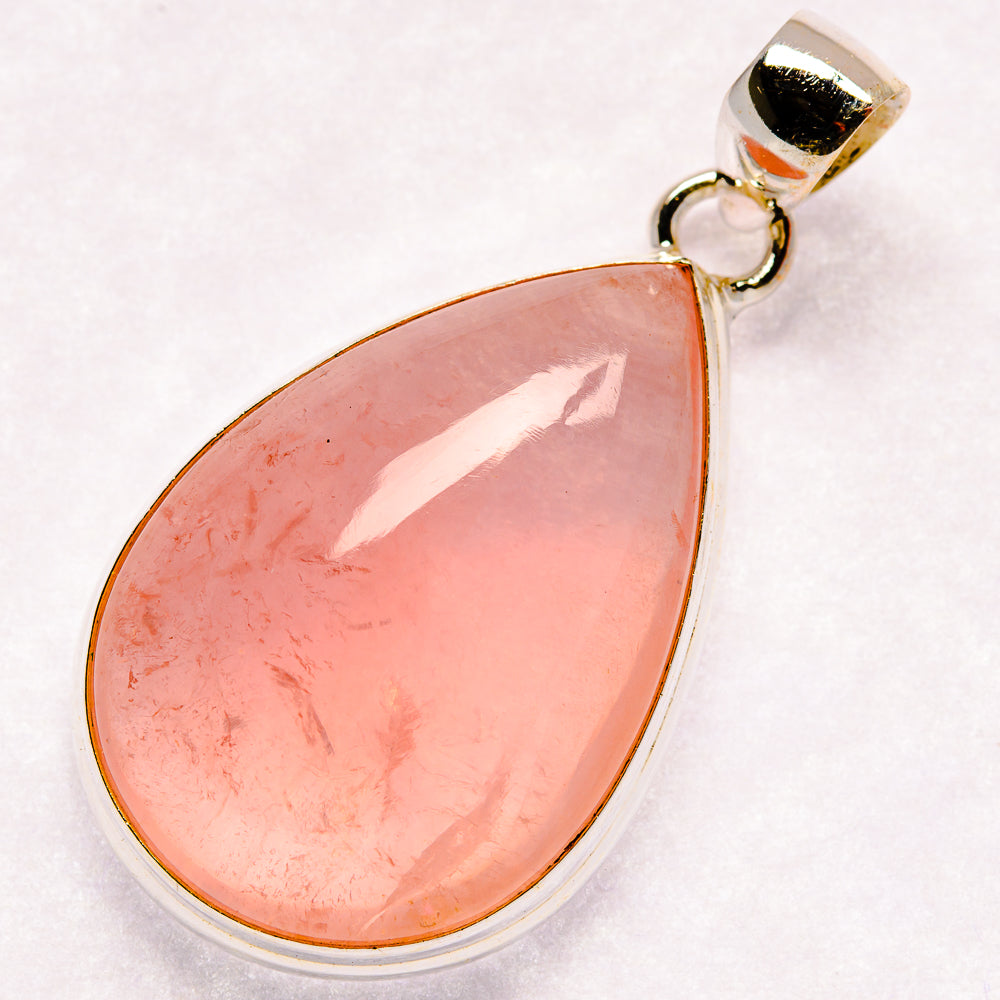 Rose Quartz Pendants handcrafted by Anasilvercos - PD20896