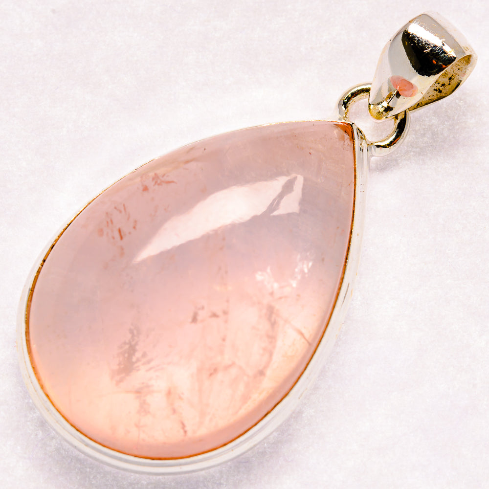 Rose Quartz Pendants handcrafted by Anasilvercos - PD20899