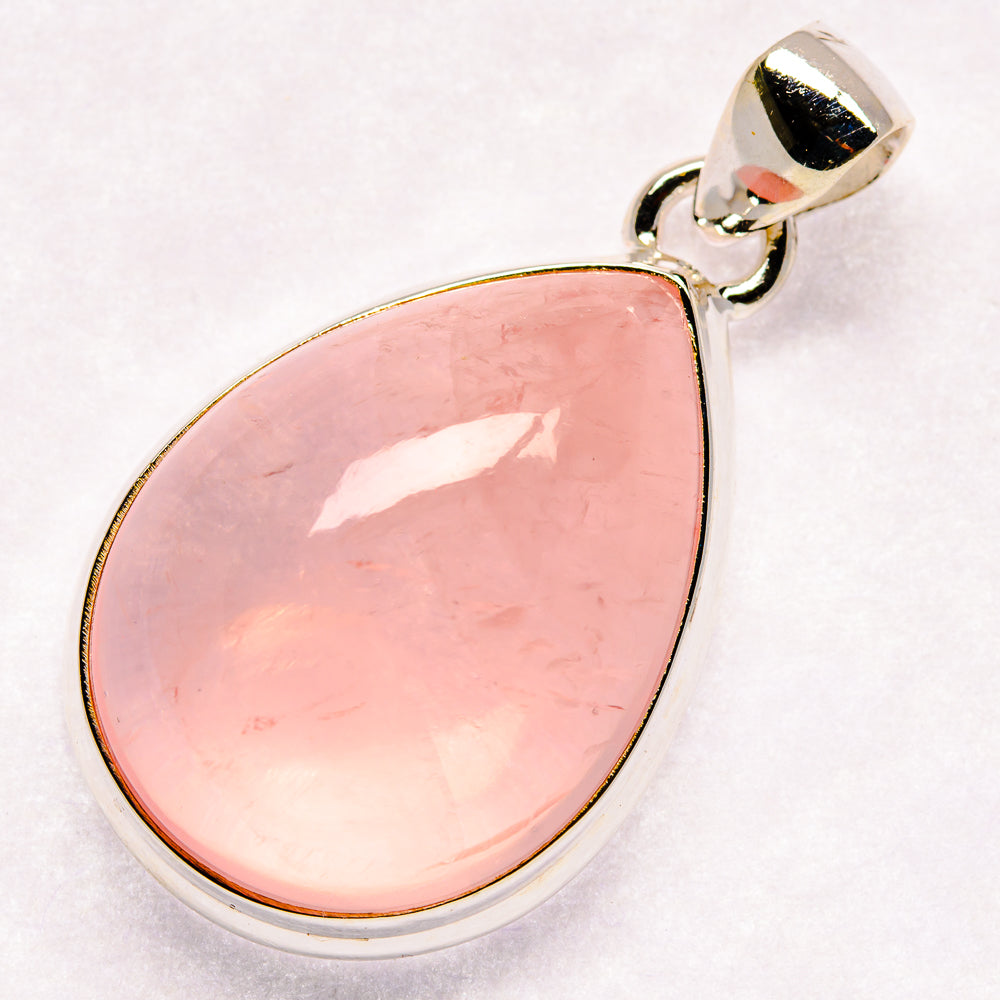 Rose Quartz Pendants handcrafted by Anasilvercos - PD20902