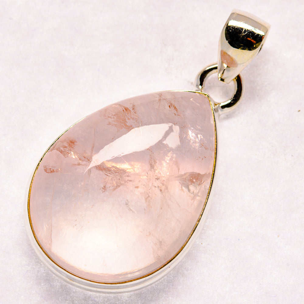 Rose Quartz Pendants handcrafted by Anasilvercos - PD20907 - Photo 2