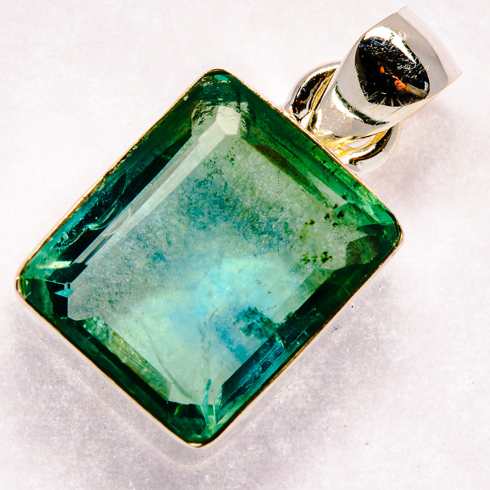 Green Fluorite Pendants handcrafted by Anasilvercos - PD20918