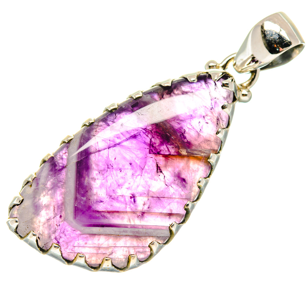 Chevron Amethyst Pendants handcrafted by Anasilvercos - PD20963