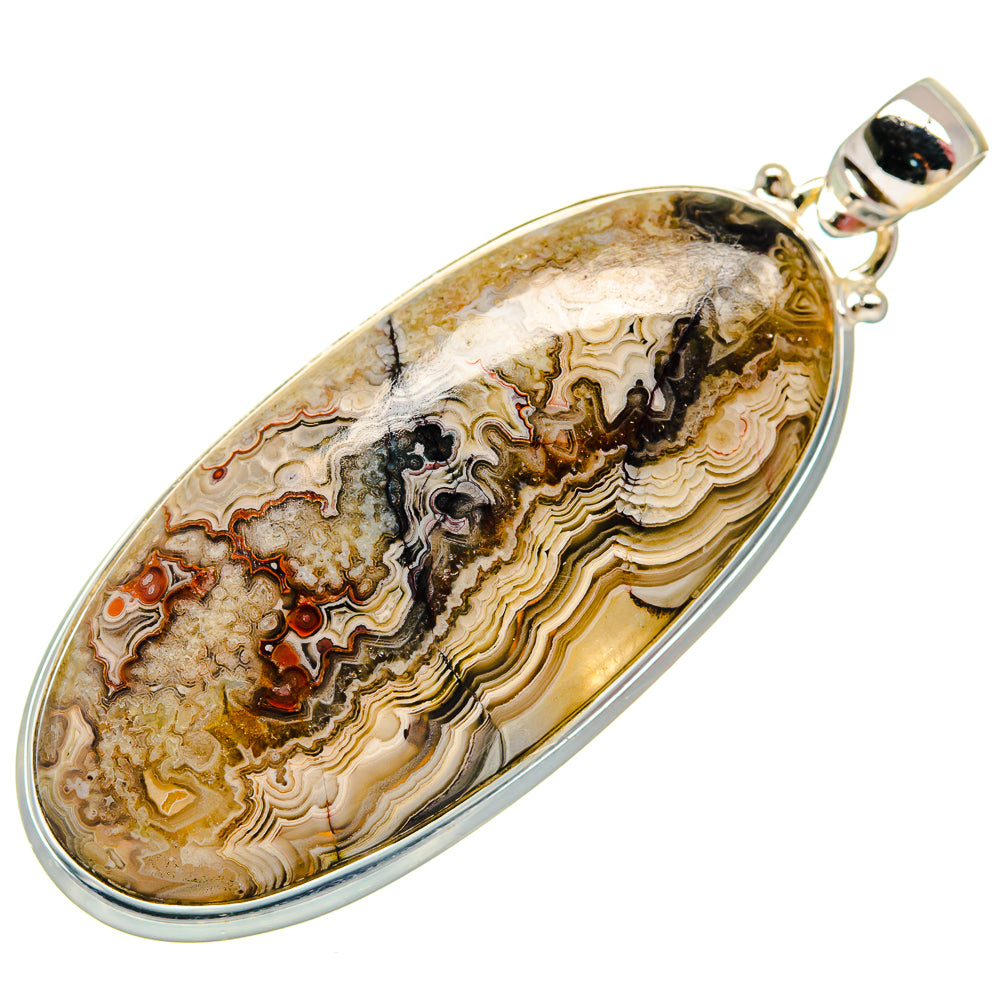 Laguna Lace Agate Pendants handcrafted by Anasilvercos - PD20973