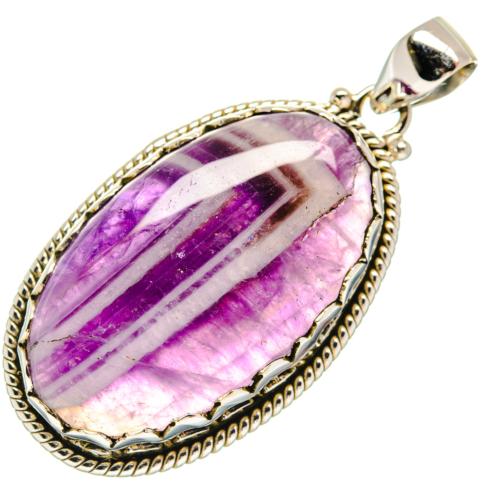 Chevron Amethyst Pendants handcrafted by Anasilvercos - PD20981