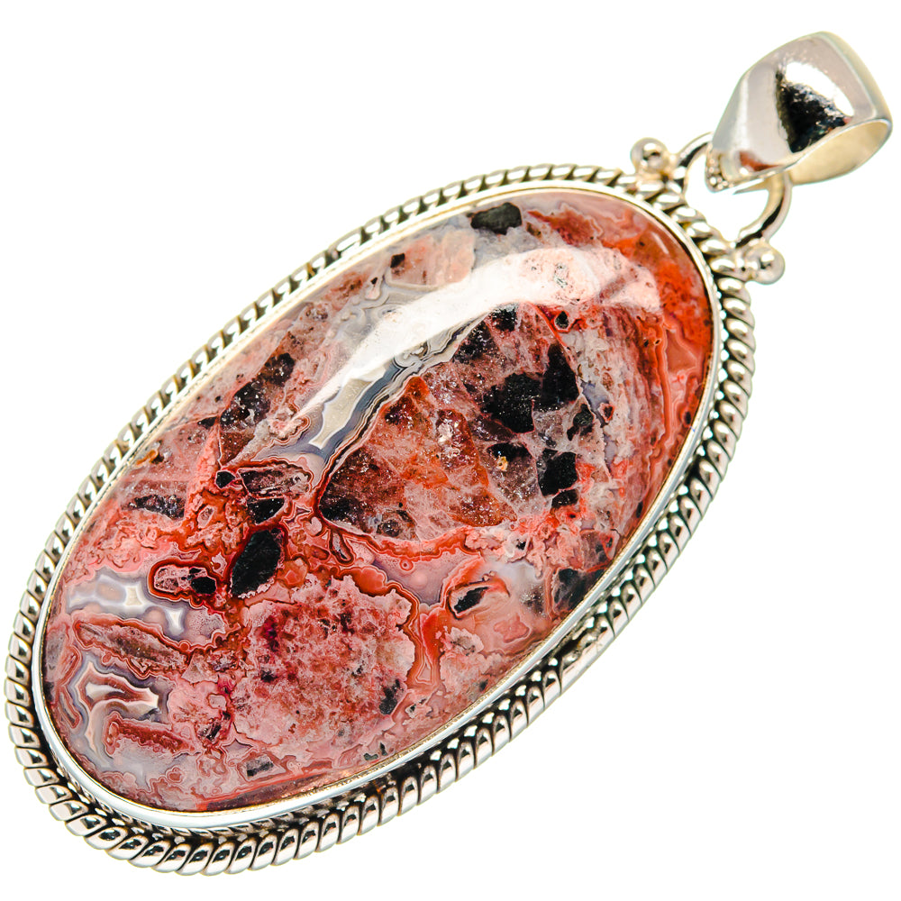 Crazy Lace Agate Pendants handcrafted by Anasilvercos - PD20983