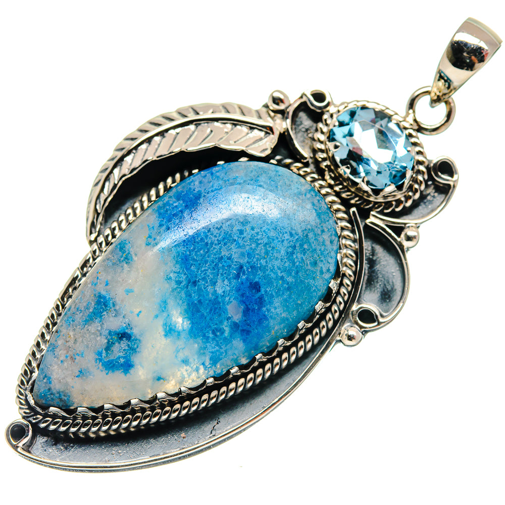 Chrysocolla In Quartz Pendants handcrafted by Anasilvercos - PD20991