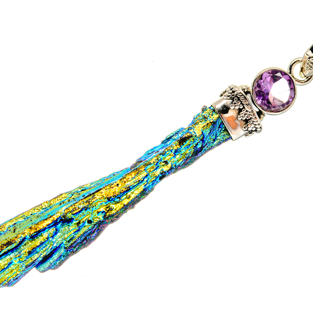 Titanium Sunshine Druzy Pendants handcrafted by Anasilvercos - PD21002