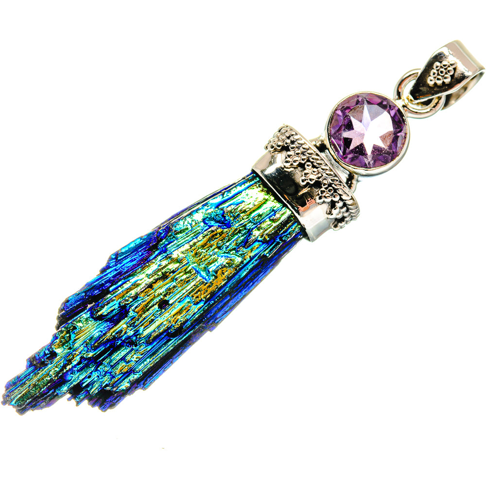 Titanium Sunshine Druzy Pendants handcrafted by Anasilvercos - PD21003