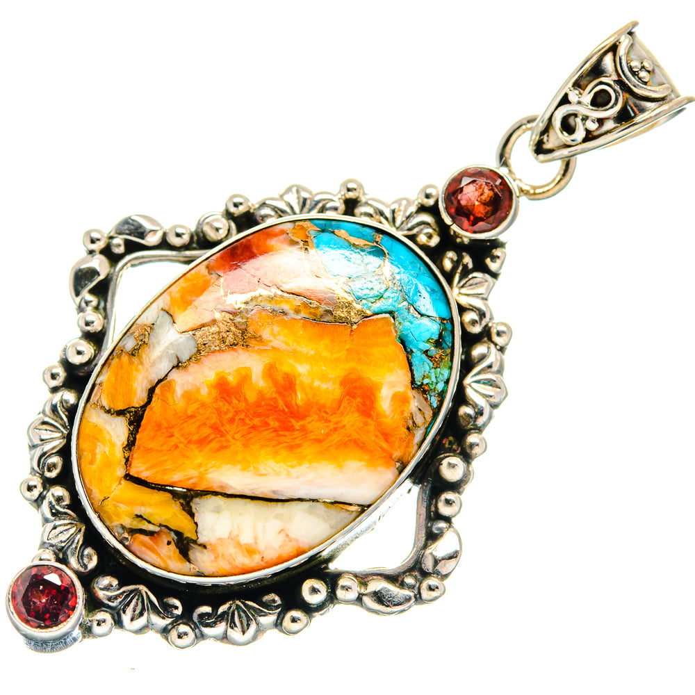 Spiny Oyster Turquoise Pendants handcrafted by Anasilvercos - PD21021