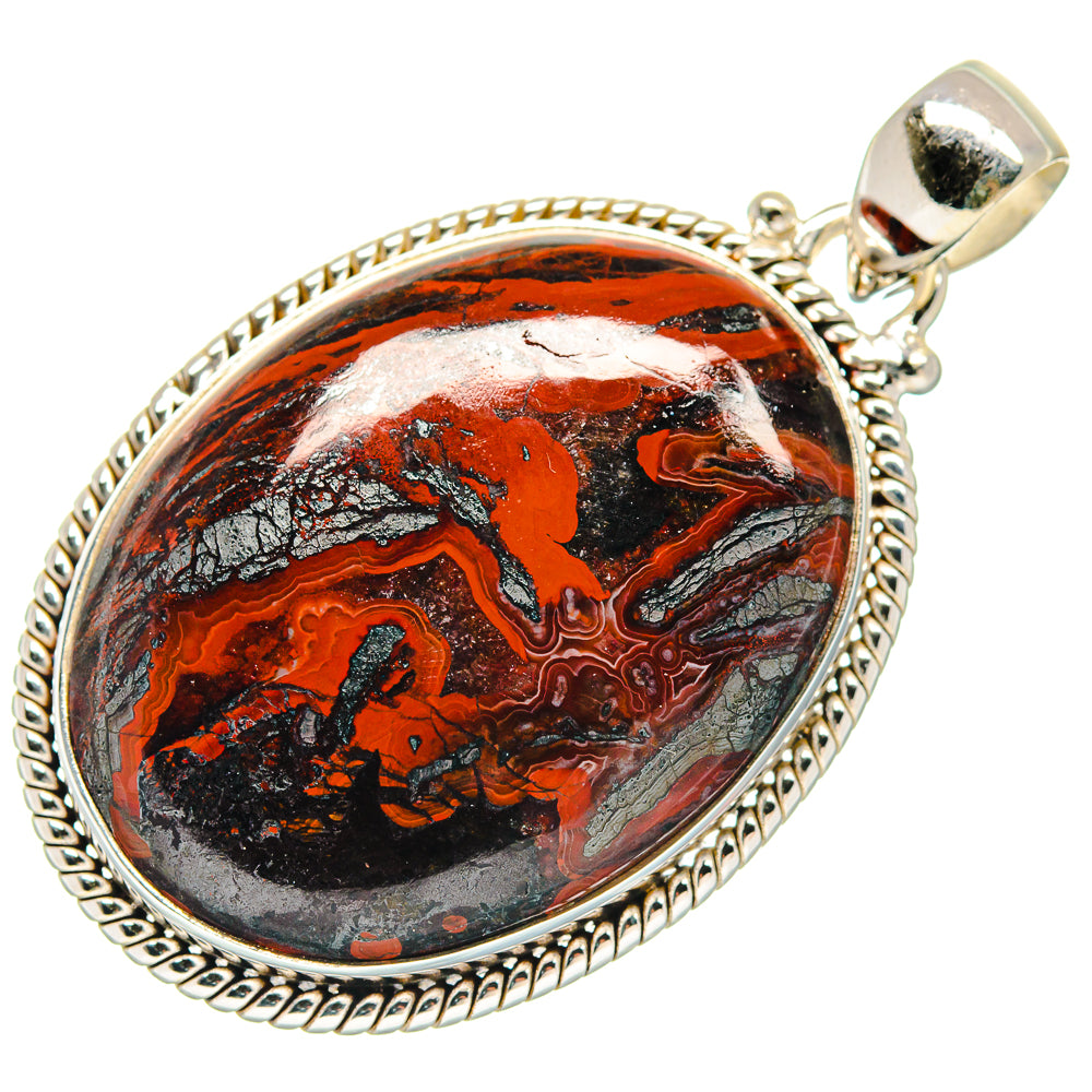 Red Jasper Pendants handcrafted by Anasilvercos - PD21027