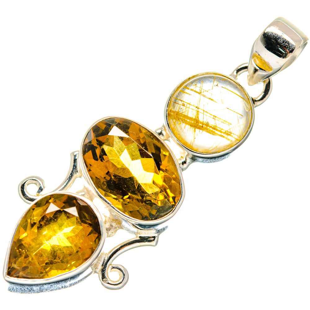 Mandarin Citrine Pendants handcrafted by Anasilvercos - PD21037