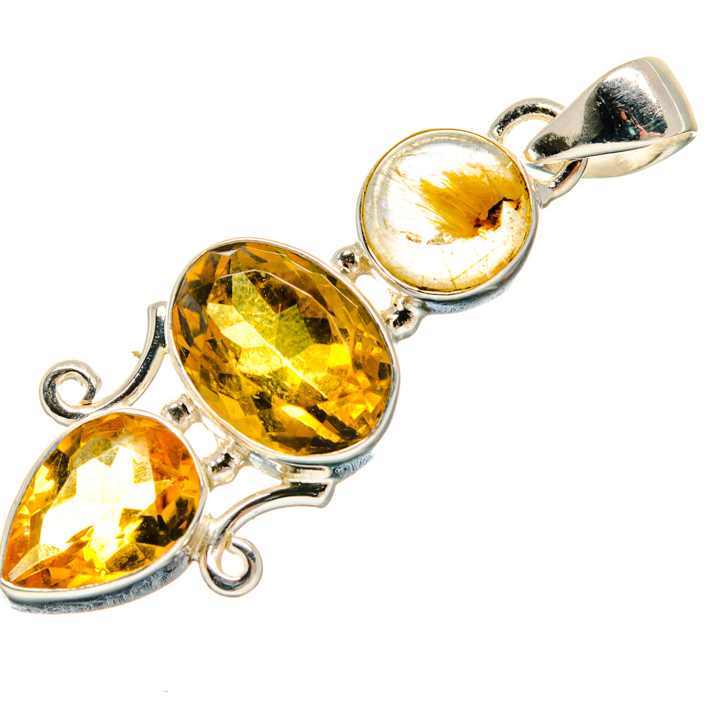 Citrine Pendants handcrafted by Anasilvercos - PD21041