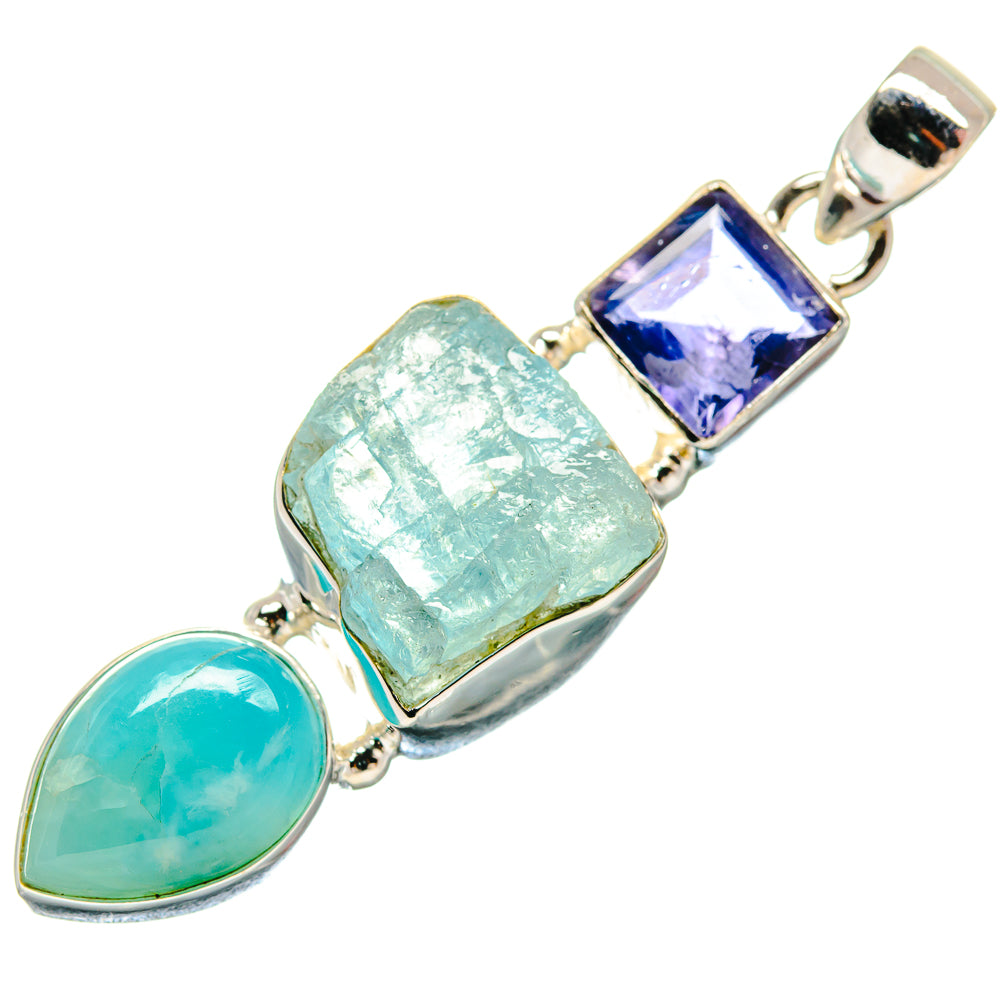 Aquamarine Pendants handcrafted by Anasilvercos - PD21047