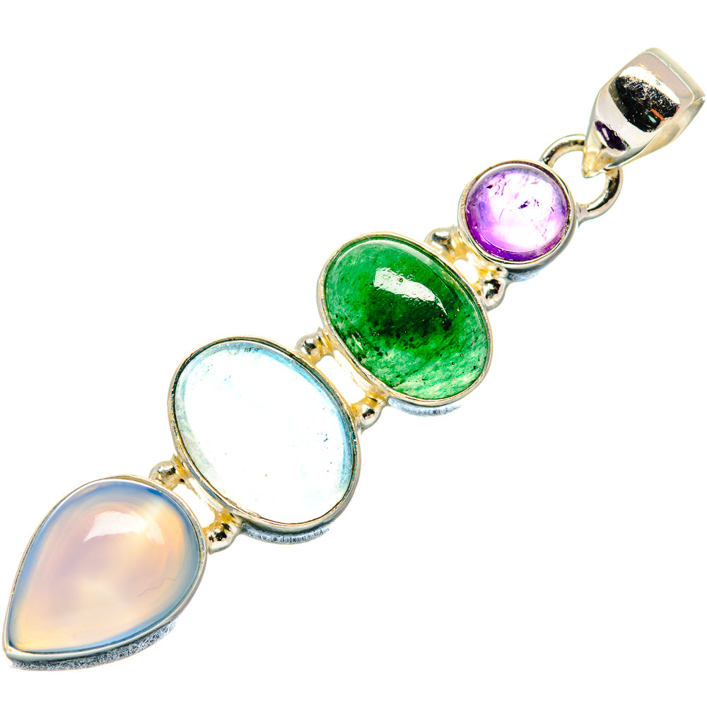 Aqua Chalcedony Pendants handcrafted by Anasilvercos - PD21051