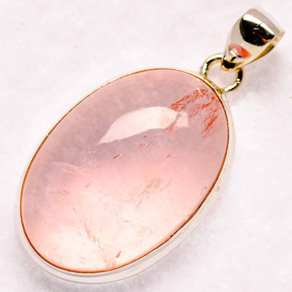 Rose Quartz Pendants handcrafted by Anasilvercos - PD21059