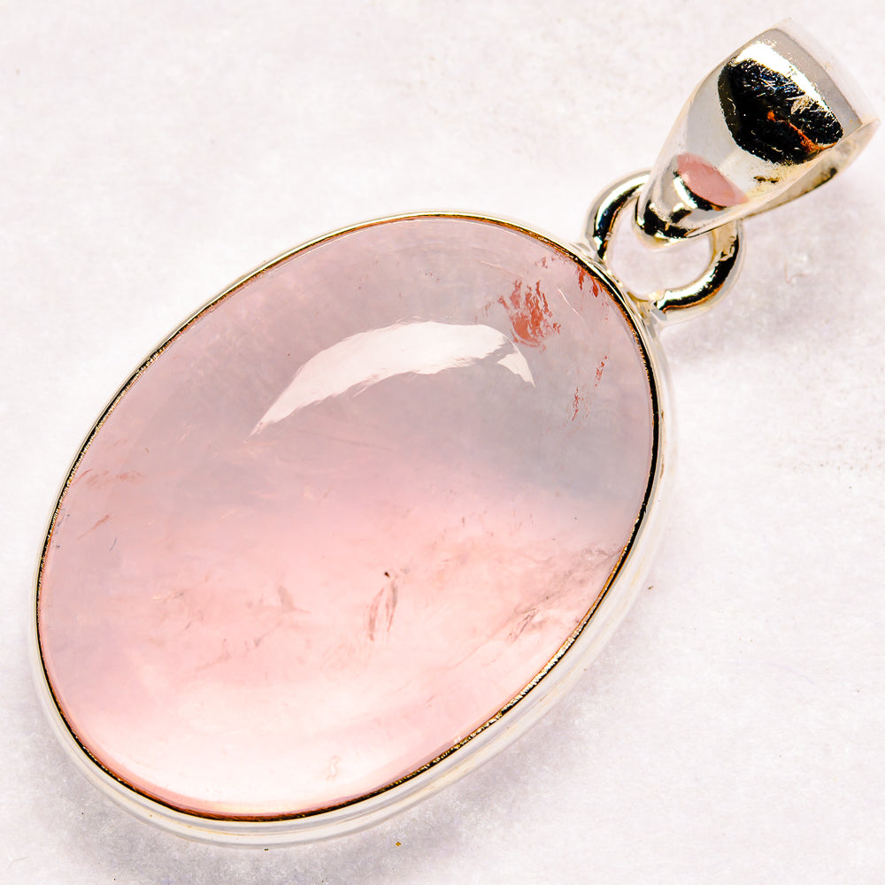 Rose Quartz Pendants handcrafted by Anasilvercos - PD21073