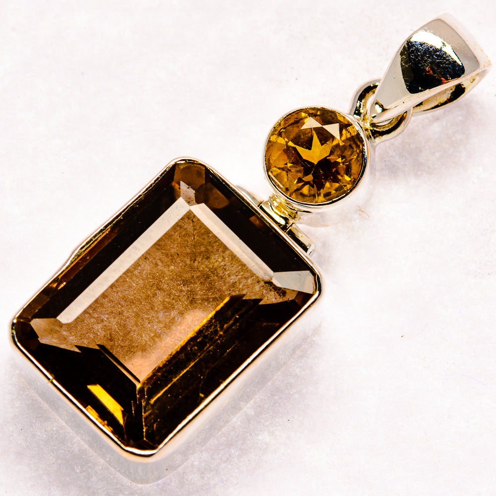 Smoky Quartz Pendants handcrafted by Anasilvercos - PD21076