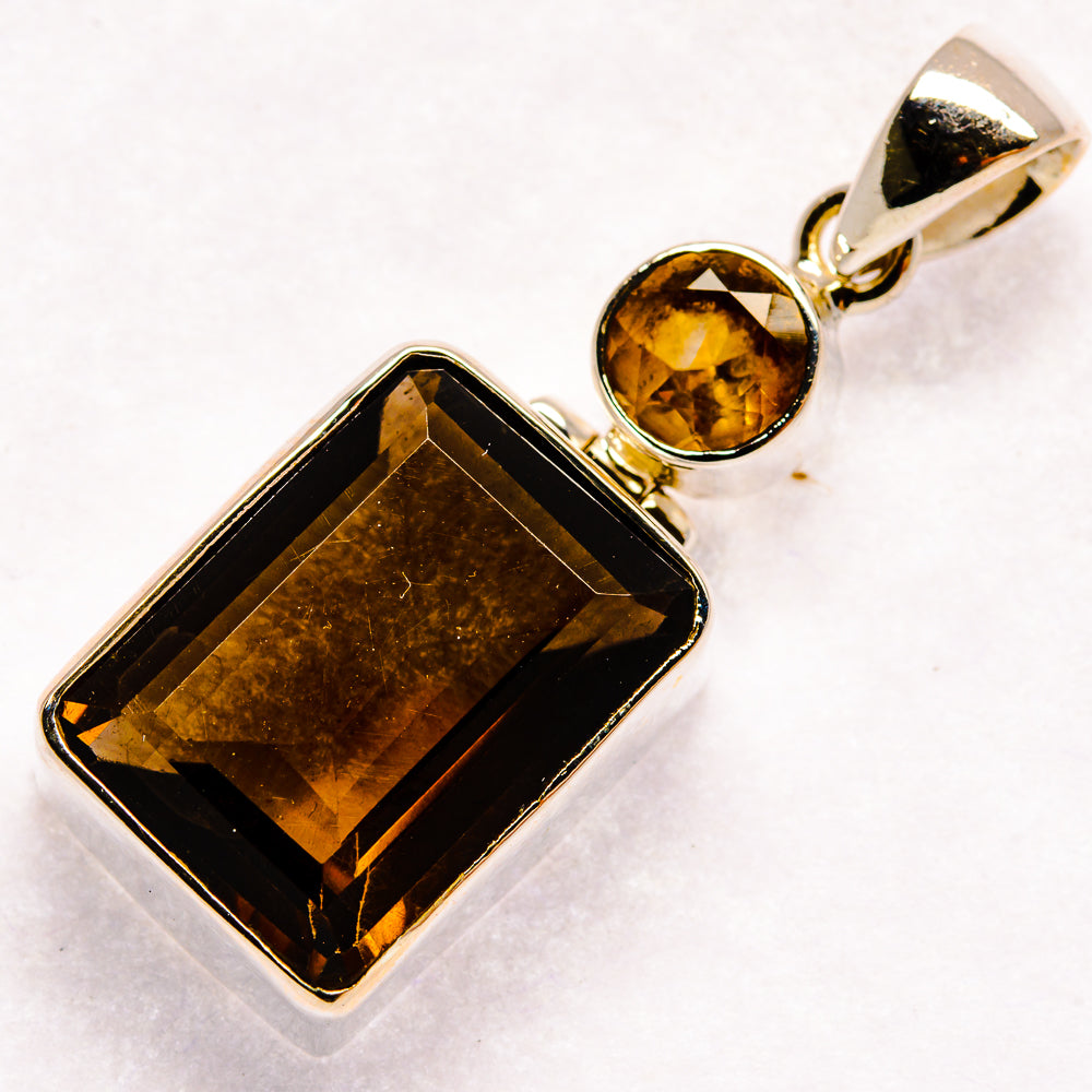 Smoky Quartz Pendants handcrafted by Anasilvercos - PD21077