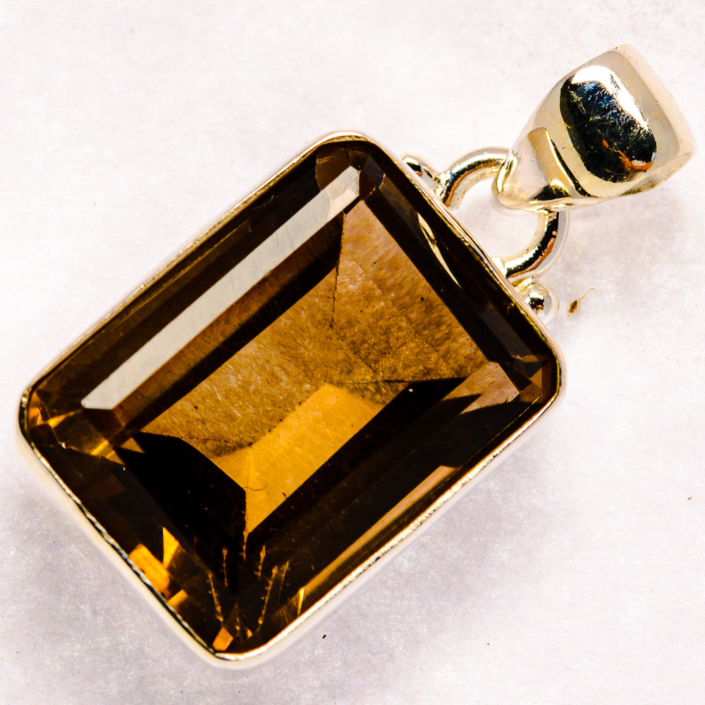 Smoky Quartz Pendants handcrafted by Anasilvercos - PD21078