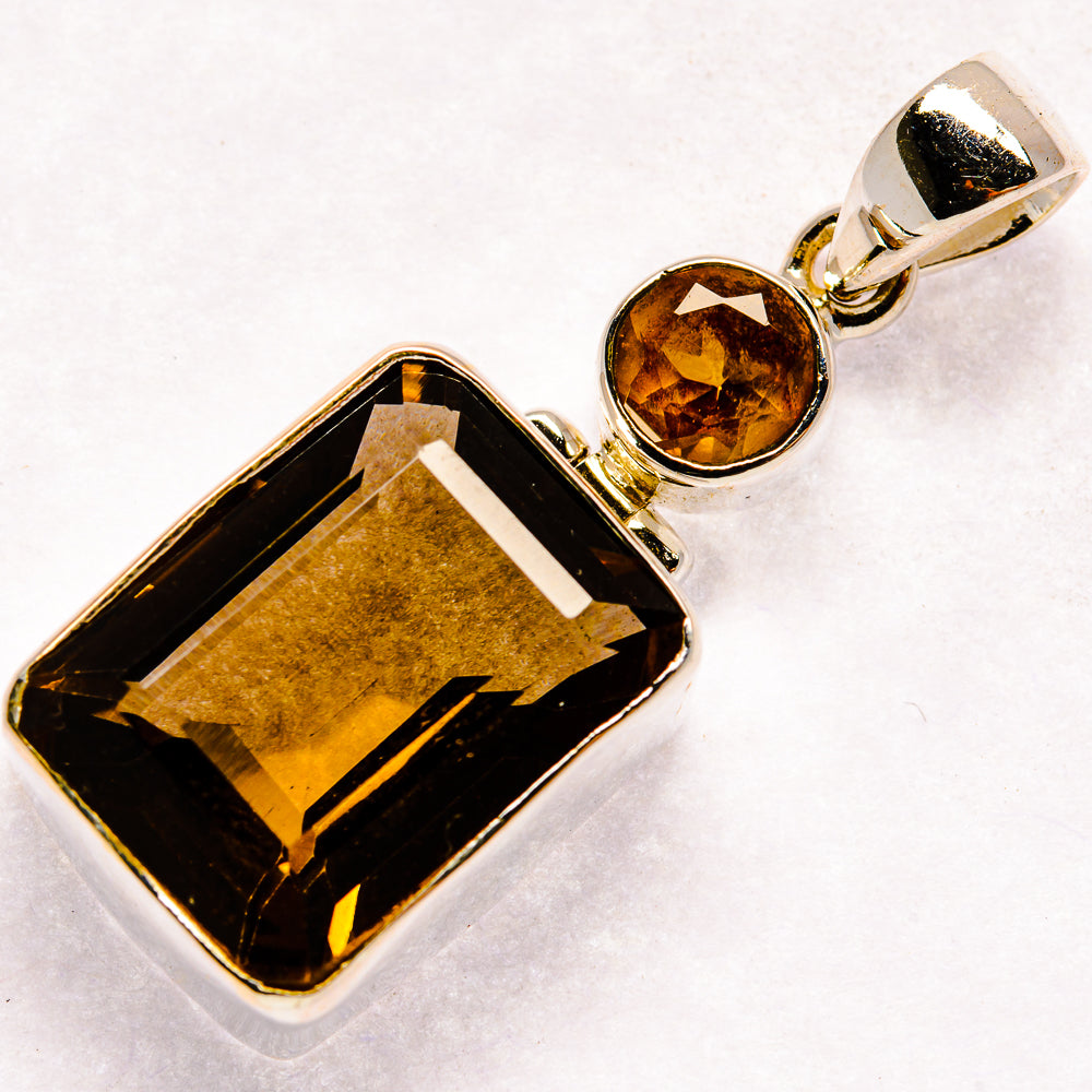 Smoky Quartz Pendants handcrafted by Anasilvercos - PD21079