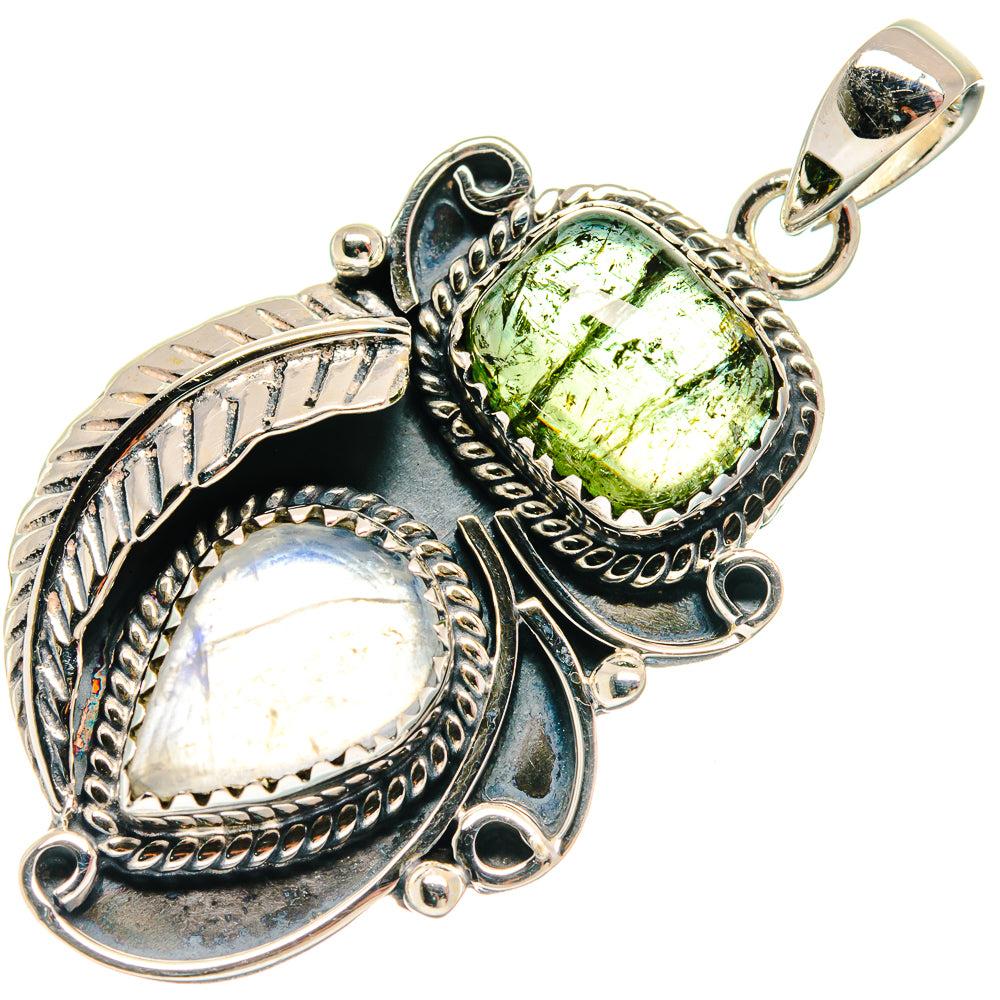 Rainbow Moonstone Pendants handcrafted by Anasilvercos - PD21107