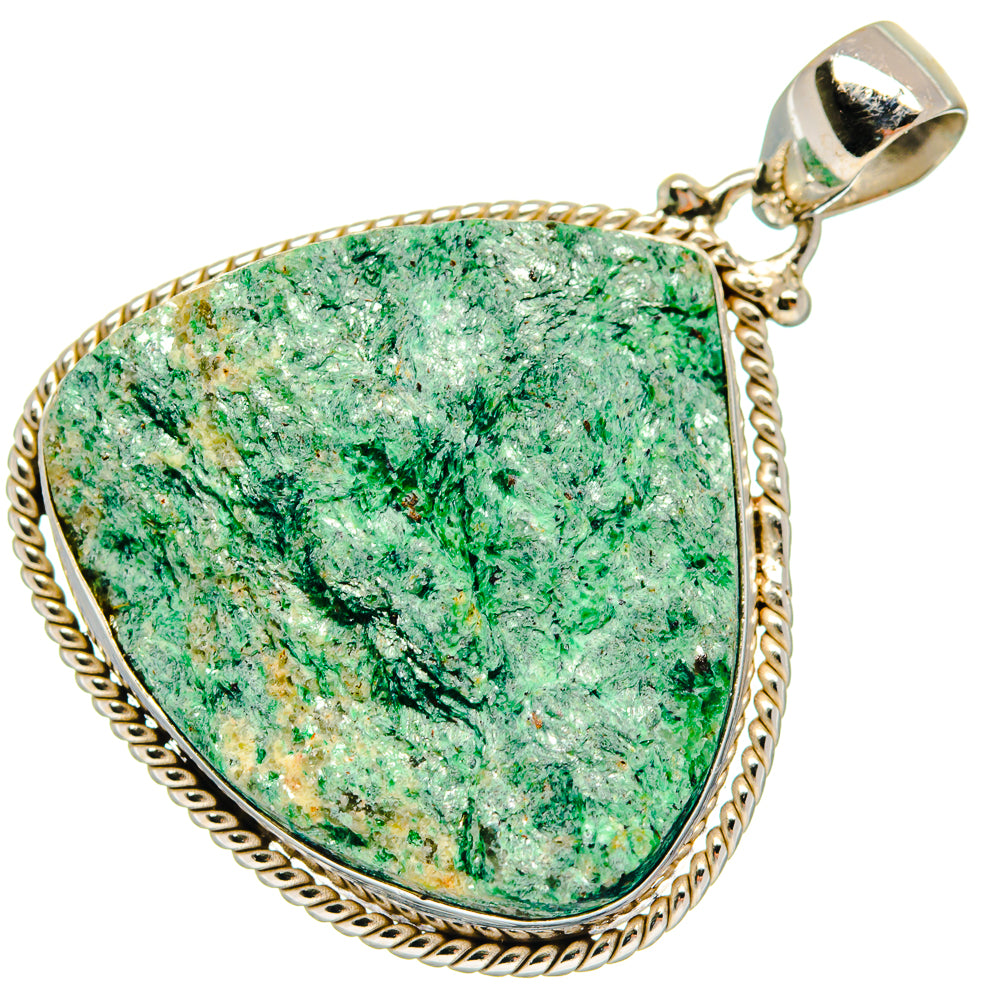 Green Fuchsite Pendants handcrafted by Anasilvercos - PD21128