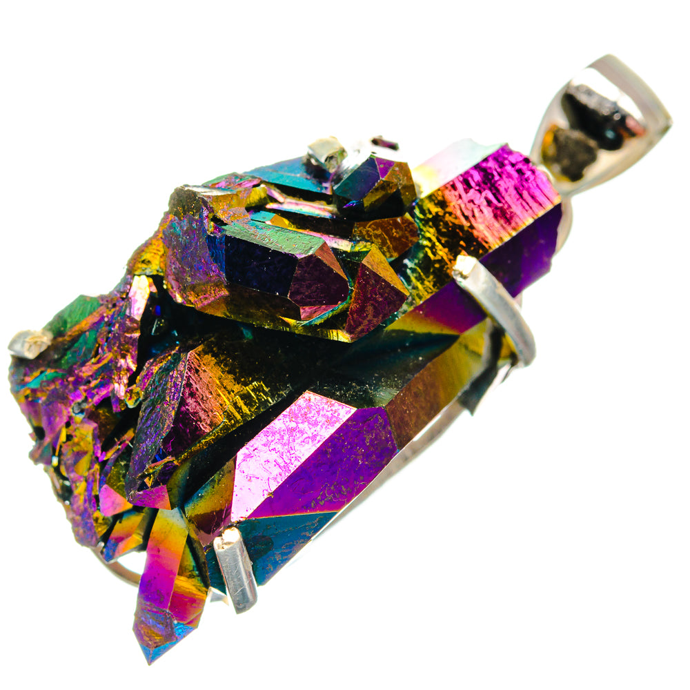 Titanium Sunshine Druzy Pendants handcrafted by Anasilvercos - PD21137
