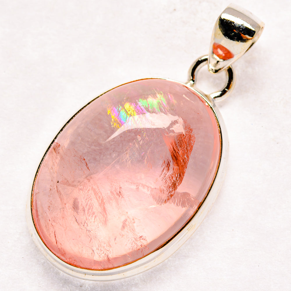 Rose Quartz Pendants handcrafted by Anasilvercos - PD21166