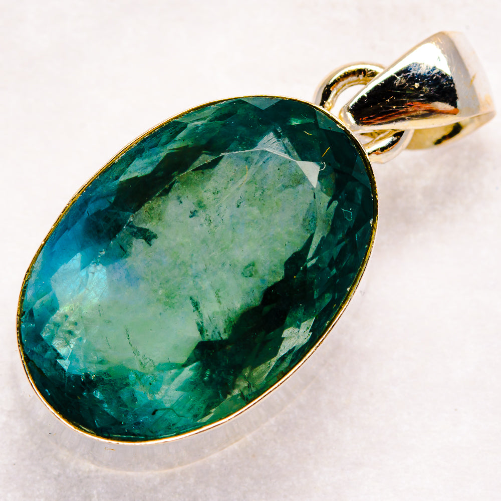 Blue Fluorite Pendants handcrafted by Anasilvercos - PD21173