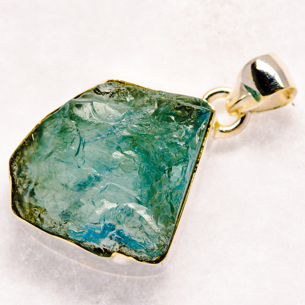Aquamarine Pendants handcrafted by Anasilvercos - PD21175