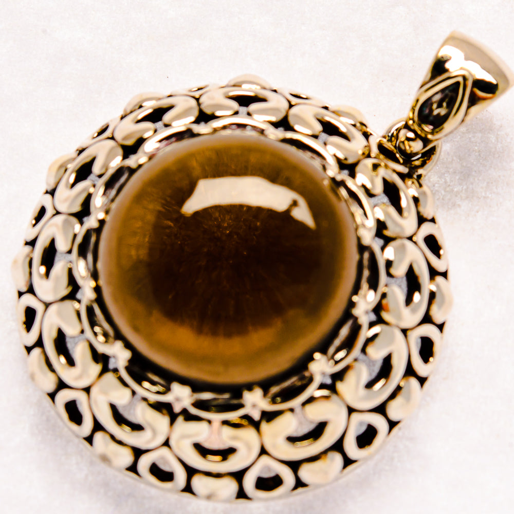 Smoky Quartz Pendants handcrafted by Anasilvercos - PD21187