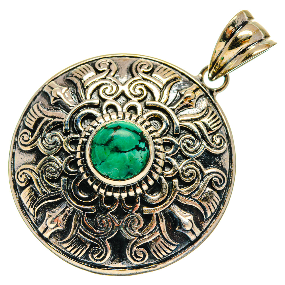 Tibetan Turquoise Pendants handcrafted by Anasilvercos - PD21192