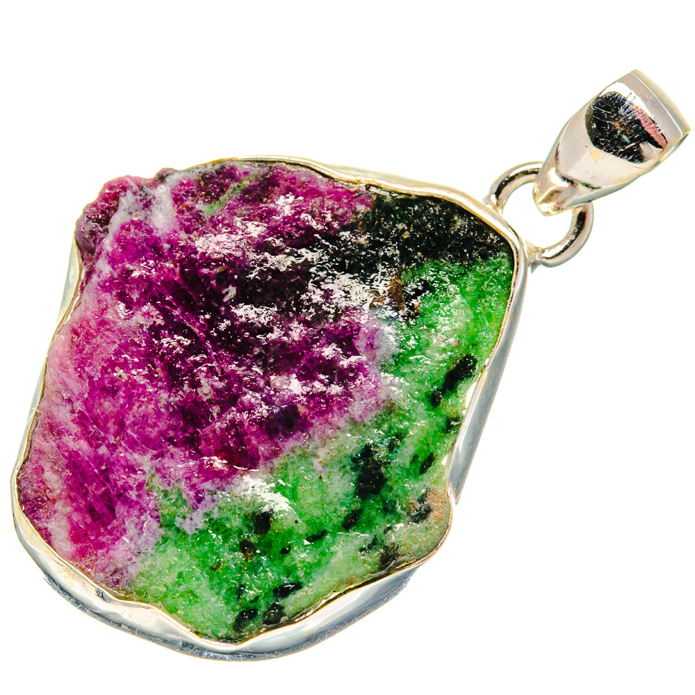 Ruby Zoisite Pendants handcrafted by Anasilvercos - PD21201
