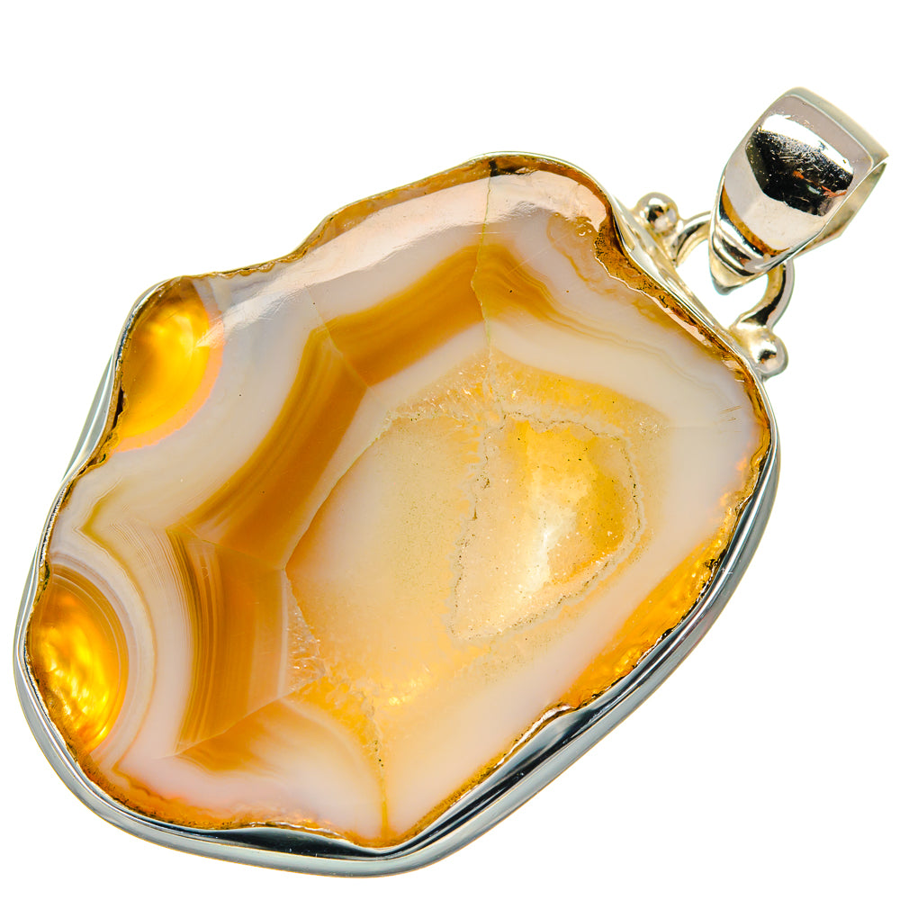 White Geode Slice Pendants handcrafted by Anasilvercos - PD21208