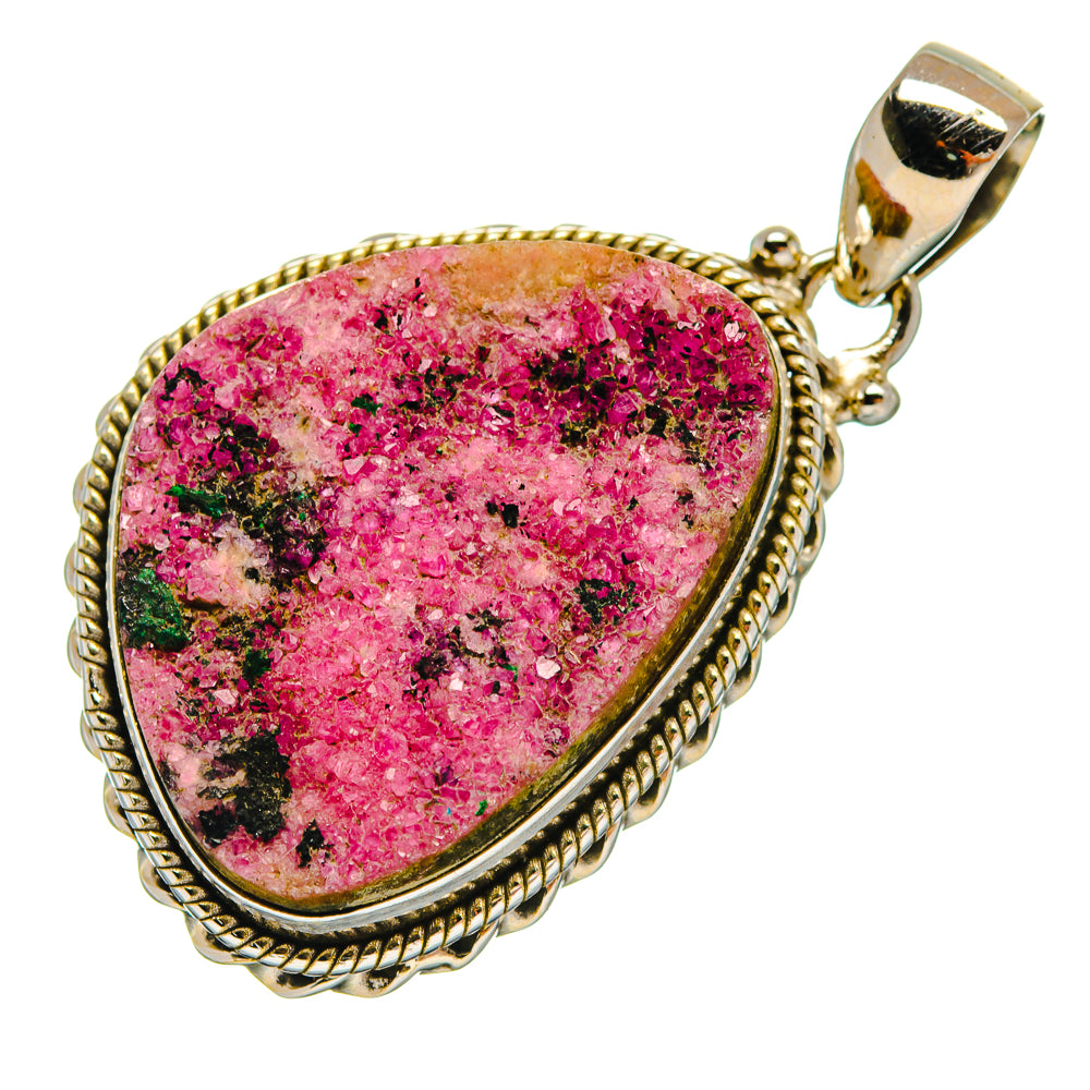 Cobalto Calcite Druzy Pendants handcrafted by Anasilvercos - PD21217